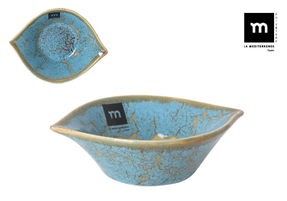 Bol LA MEDITERRANEA Albastru Scratch, 15x12x5 cm, Porțelan