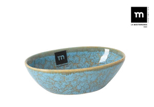 Bol oval LA MEDITERRANEA Albastru Scratch, 14x9x4 cm, Porțelan