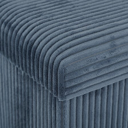 Bancă de depozitare Atmosphera Arum, catifea reiată, pliabilă, 76x38 cm