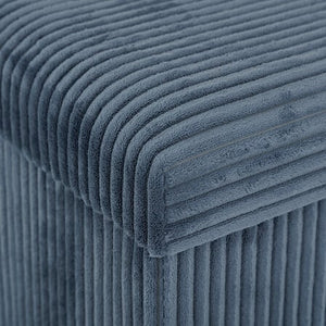 Bancă de depozitare Atmosphera Arum, catifea reiată, pliabilă, 76x38 cm