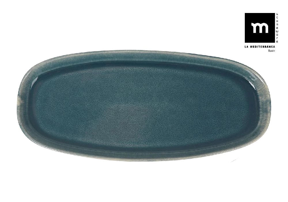Farfurie ovală LA MEDITERRANEA Ocean, 33x15x3 cm, Porțelan