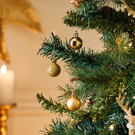 Коледни топки atmosphera Colorama de Noël, Комплект 18 бр., Шампанско злато, Ø 3 cm
