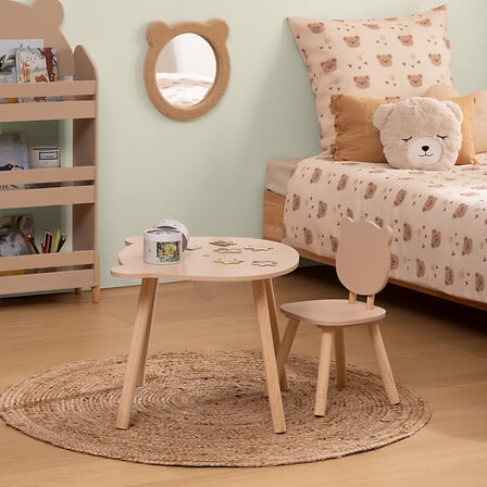 Scaun pentru copii Atmosphera Douceur Organic Bear, MDF, Maro