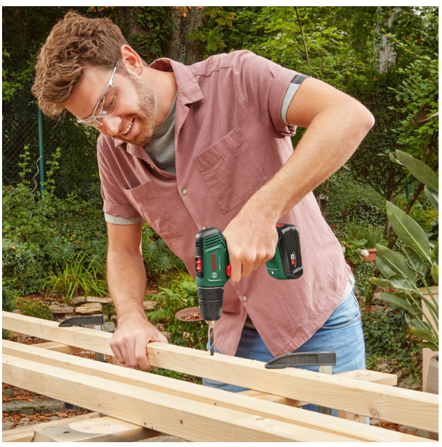 Mașină de găurit Bosch Easydrill, 18V-40, cu baterie, 1x 2.0Ah + încărcător AL18V-20, Verde