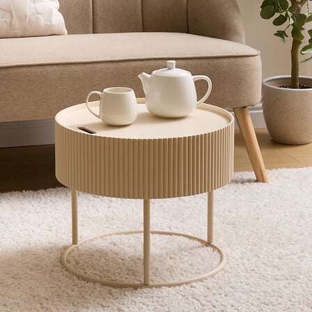 Masă de cafea Atmosphera Juna, bej, 45 cm