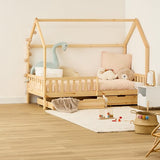 Pat Montessori pentru copii cu spațiu de depozitare Atmosphera Bosco, 90x190 cm, MDF