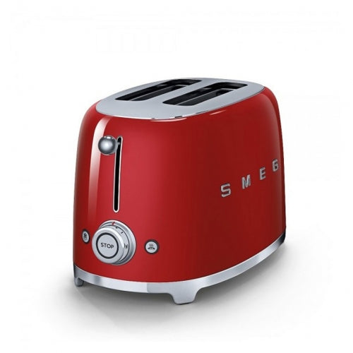 Prăjitor de pâine SMEG TSF01RDEU, stil anii '50, 950 W, 2 felii, 6 niveluri de prăjire, roșu