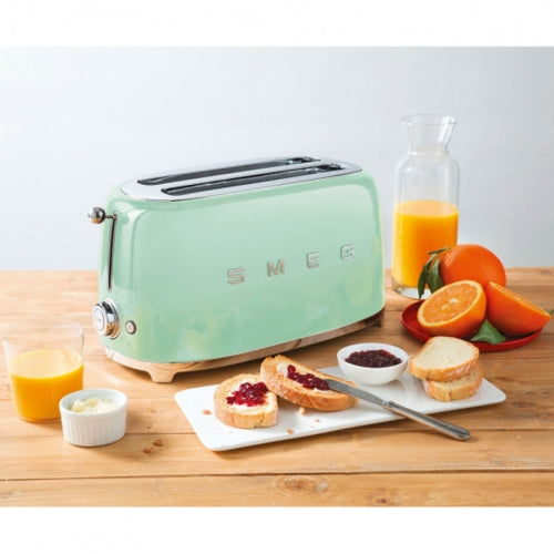 Prăjitor de pâine SMEG TSF02PGEU, 1500W 2 felii, 6 niveluri de prăjire/ Verde pastel