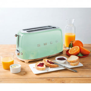 Prăjitor de pâine SMEG TSF02PGEU, 1500W 2 felii, 6 niveluri de prăjire/ Verde pastel