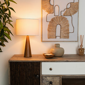 Lampă de noapte Atmosphera Aina, 46 cm, pin