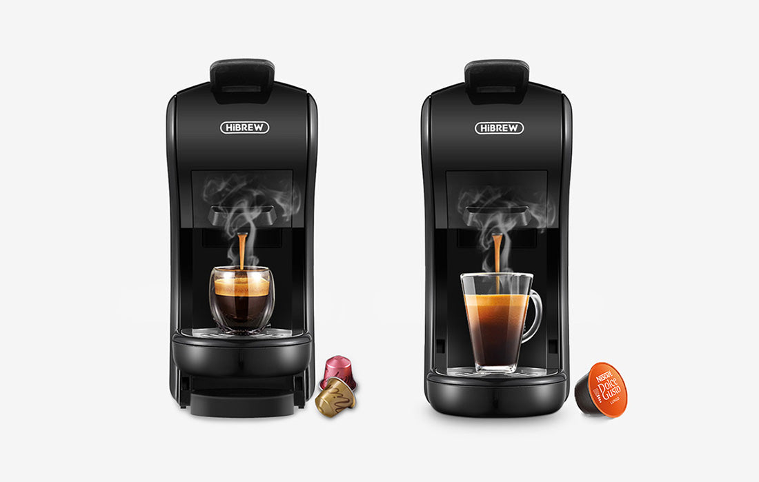 Espressor multifuncțional 4 în 1 HiBrew H1A, opțiune cafea și capsulă, 1450 w, 19 bar, negru