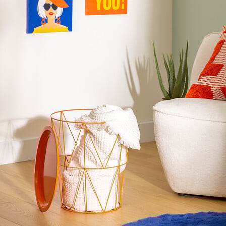 Masă laterală Atmosphera Kumi, Metal, Ø37 cm