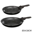 Комплект 2 тигана 5five Amovible, Алуминий, 24/28 cm, Черен