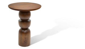 Кафе маса atmosphera Shelty Totem, Масивно дърво манго, Ø38 cm