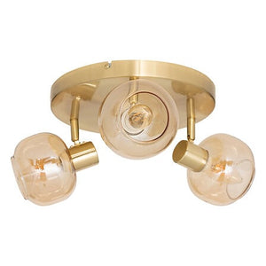 Lampă de tavan Atmosphera Pilia, 25 cm, sticlă chihlimbar