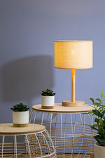 Lampă de masă Atmosphera Della, 42 cm, lemn natural