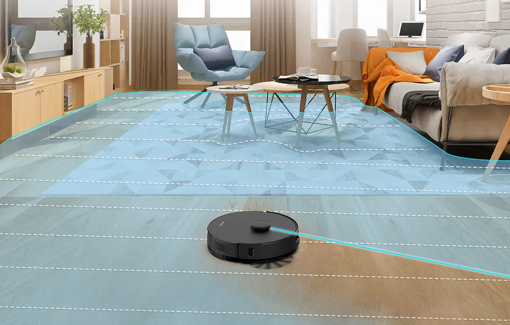 Aspirator robot cu stație AirRobo T20+, 60W, Mop, 3200mAh, filtre HEPA, Negru