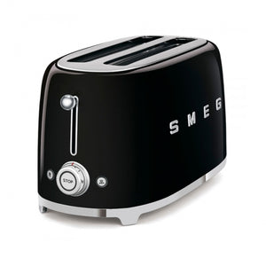 Prăjitor de pâine SMEG TSF02BLEU, 1500W, 4 felii, 6 niveluri de rumenire, Negru
