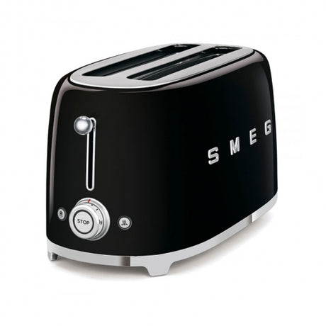 Prăjitor de pâine SMEG TSF02BLEU, 1500W, 4 felii, 6 niveluri de rumenire, Negru