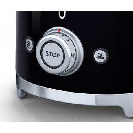 Prăjitor de pâine SMEG TSF02BLEU, 1500W, 4 felii, 6 niveluri de rumenire, Negru