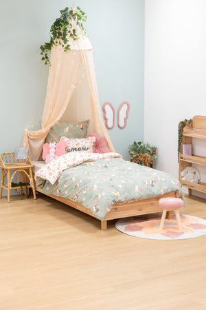 Lenjerie de pat reversibilă pentru copii Atmosphera Fairy, 140x200 cm, bumbac