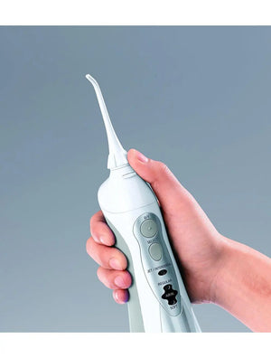 Irigator dentar Panasonic EW1411H845, Baterie, Curățare pungă parodontală, Alb/Argintiu