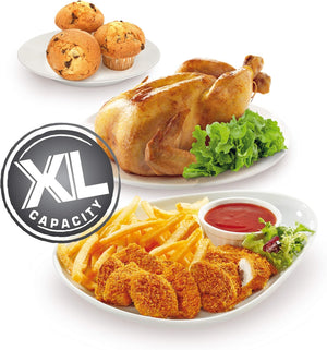 Friteuză Tefal Easy Fry Deluxe, EY401d, XL 1,2 kg, Negru/Gri