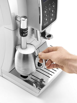 Espressor DeLonghi ECAM 350.35.W Dinamica, 1450W, 15 bar, rezervor de apă de 1,8 L, Alb