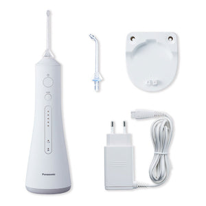 Jet de apă dentar Panasonic EW1511W503, tehnologie cu ultrasunete, 5 programe, alb/argintiu