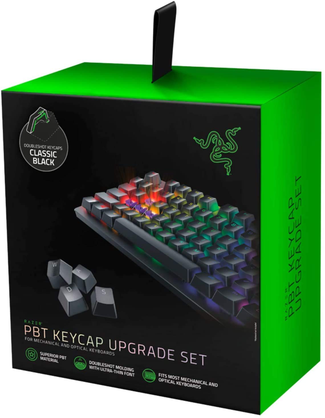 Set de taste pentru tastatură Razer PBT Doubleshot, Negru