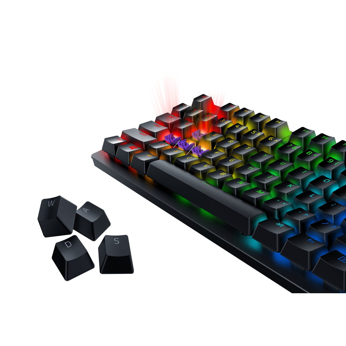 Set de taste pentru tastatură Razer PBT Doubleshot, Negru