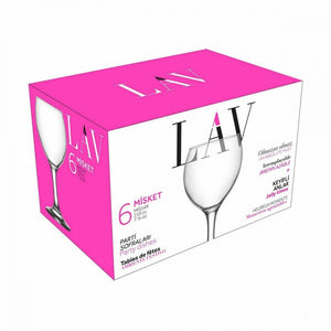 Set pahare pentru vin roșu LAV Misket, 330 ml, 6 buc