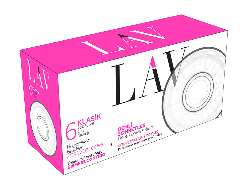 Set farfurii din sticla LAV Klasik, 10 cm, 6 buc