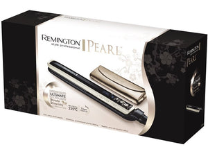 Placă de îndreptat părul Remington S9500, temperatură 235 grade, LCD, blocare ușoară, negru/gri