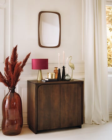 Vază Atmosphera Uly, 73cm, sticlă, roșie