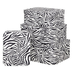 Комплект 4 картонени кутии 5five Polybox Zebra