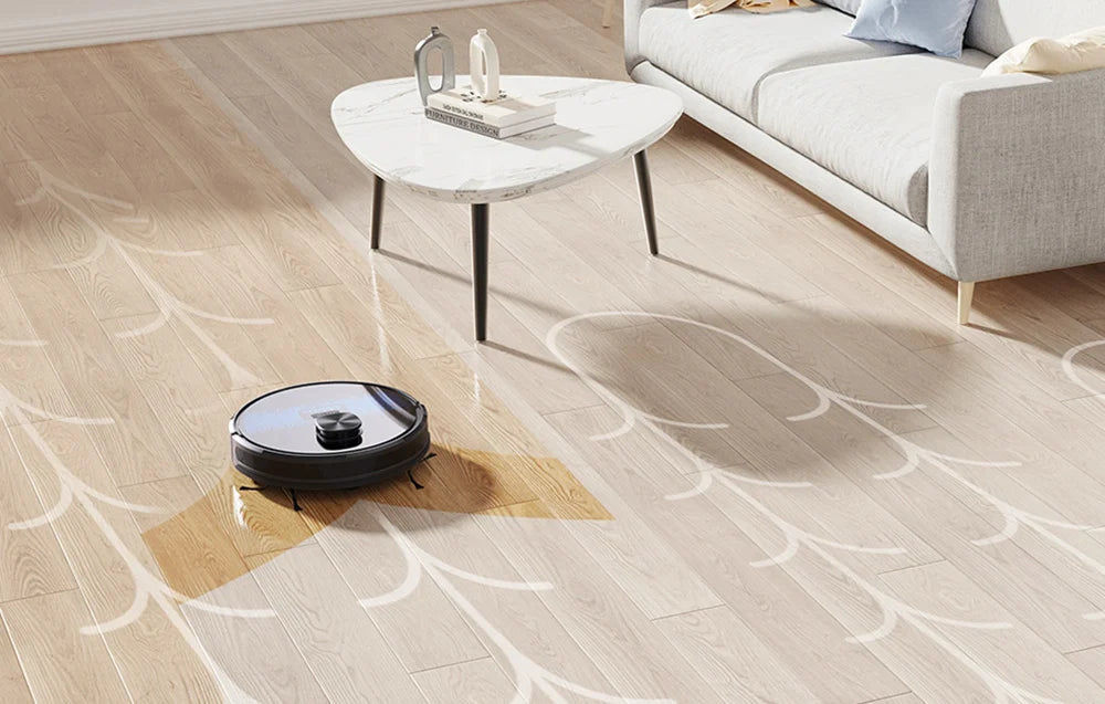 Aspirator robot cu stație Lubluelu SL60 Plus, 42 W, Mop, Navigație LiDAR, 2600 mAh, Negru,