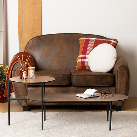 Canapea Atmosphera Stanis Vintage cu două locuri, maro