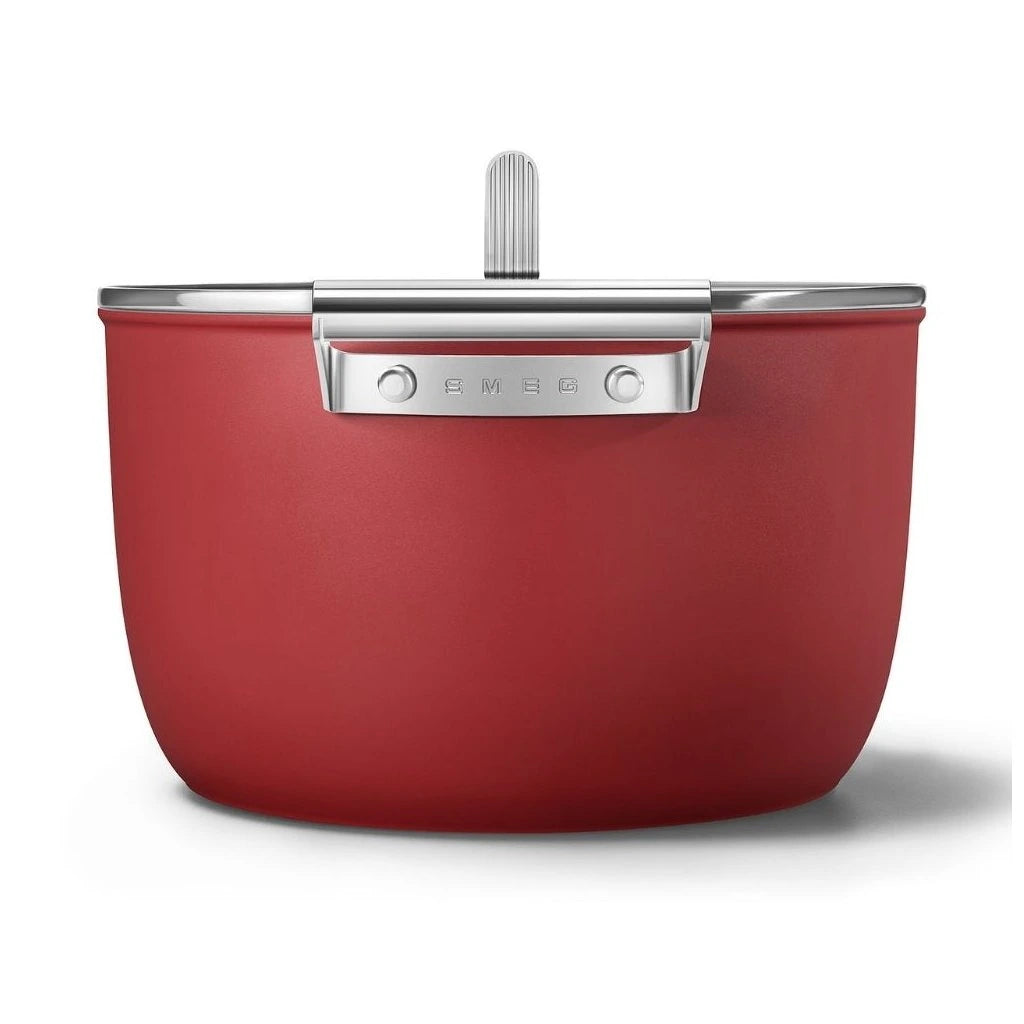 Oală Smeg CKFC2611RDM, Volum 7,7 l., Diametru 26 cm, Roșu