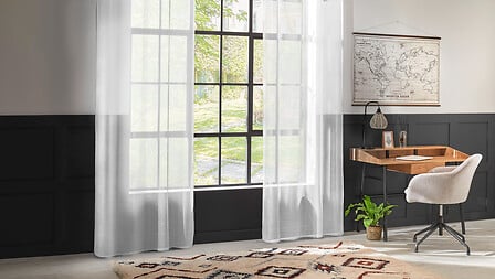 Moly sheer curtains 135 x 240 cm white