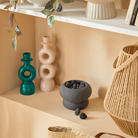 Sfeșnic atmosferă Mala, ceramică, 25 cm, 2 buc.