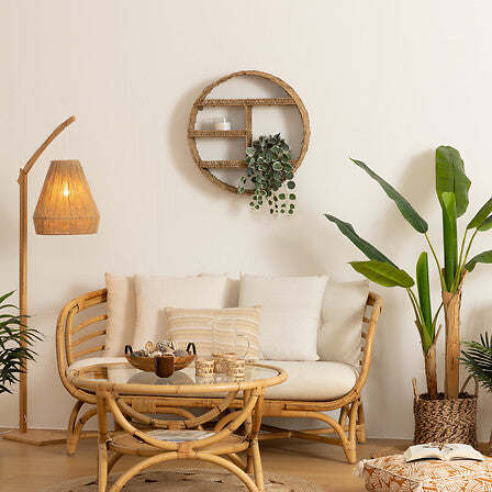 Raft de perete Atmosphere Aria, iarbă de mare, Ø58 cm