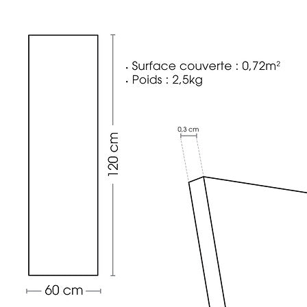 Panou decorativ Atmosphera Cary, rășină, travertin, 120×60 cm