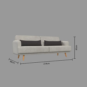 Canapea extensibilă cu trei locuri Atmosphera Jack, Gri deschis, 214x86x83 cm