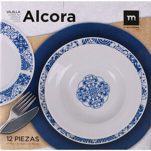 Set de sufragerie LA MEDITERRANEA Alcora, 12 piese, portelan