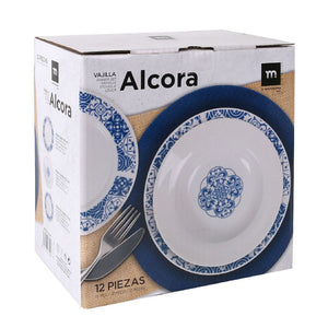 Set de sufragerie LA MEDITERRANEA Alcora, 12 piese, portelan