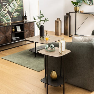 Masă de cafea Atmosphera Hodia, MDF, Metal, 40x40x60 cm