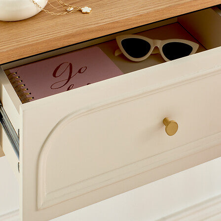 Masă consolă cu sertare Atmosphera Mohea, Ivory