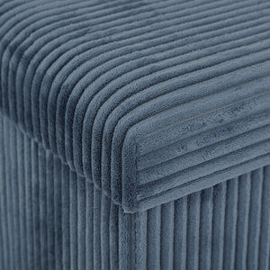 Puf cu atmosferă de depozitare Arum, catifea reiată, pliabil, 38x38 cm