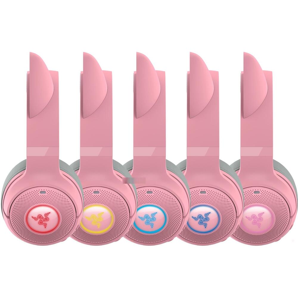 Căști de gaming Razer Kraken Kitty V2 (Bluetooth), cuarț roz